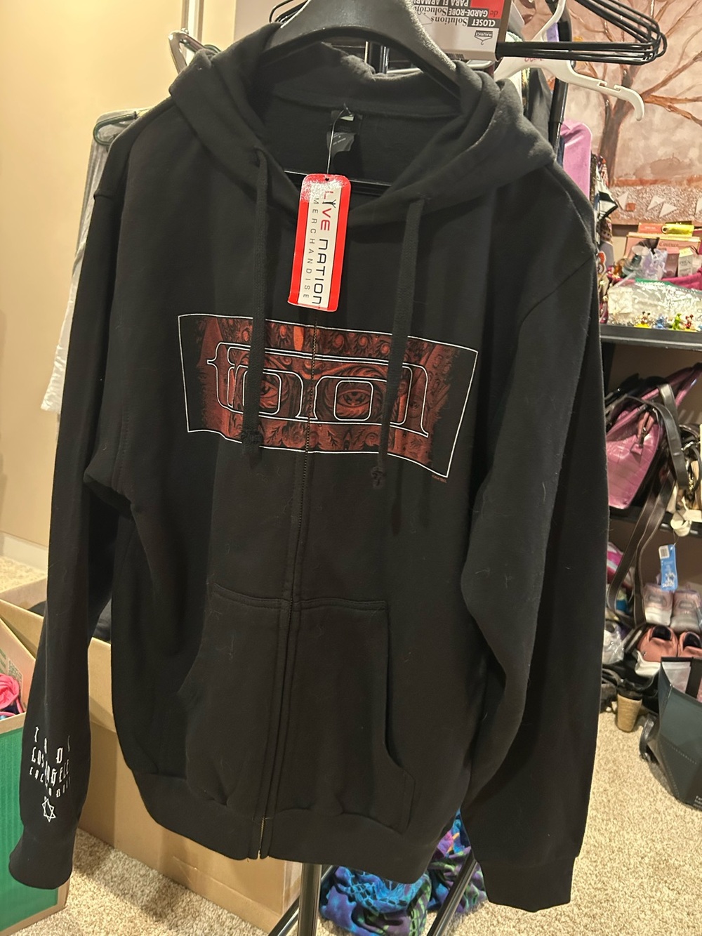 NWT Small Black Tool Zip-Up Hoodie